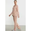 Sementa 76444 Düz Renk Gömlek Model Pijama Takım