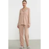 Sementa 76444 Düz Renk Gömlek Model Pijama Takım