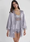 Pierre Cardin 2490 Bayan Sabahlıklı Saten Şort Takım