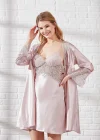 Pierre Cardin 6625 Kısa Gecelikli 6lı İpek Set