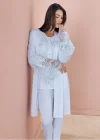Espuar 757 Penye 3lü Sabahlık Pijama Takımı