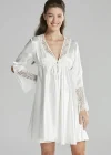 Pierre Cardin 6625 Kısa Gecelikli 6lı İpek Set