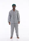Kocabey 4007 Uzun Kol Çizgili Gaffur Erkek Pijama Takım