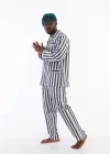 Kocabey 4007 Uzun Kol Çizgili Gaffur Erkek Pijama Takım