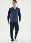 Kocabey Dm-26104 V Yaka Boydan Düğmeli Pijama Takımı