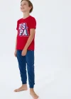 US Polo 2410-G Erkek Garson Pijama Takım