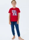 US Polo 2410-G Erkek Garson Pijama Takım