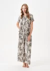 PJS 29049 Kadın Düğmeli Pijama Takım