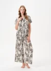 PJS 29049 Kadın Düğmeli Pijama Takım