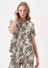 PJS 29049 Kadın Düğmeli Pijama Takım