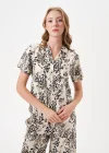 PJS 29049 Kadın Düğmeli Pijama Takım