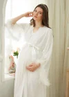 Aqua 26355 Otrişli Şifon Pullu Brodeli Sabahlık
