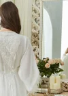 Aqua 26355 Otrişli Şifon Pullu Brodeli Sabahlık
