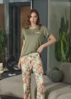 Aqua 26593 Kadın Desenli Kısa Kol Pijama Takımı