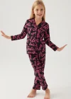 Barbie 1767-3 Kız Çocuk Gömlek Pijama Takımı