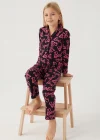 Barbie 1767-3 Kız Çocuk Gömlek Pijama Takımı