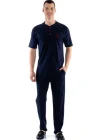 DS Damat 02000 Kısa Kol 3lü Erkek Pijama Takımı