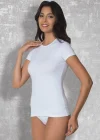 Doreanse 9367 Kadın Modal Yuvarlak Yaka Kısa Kollu T Shirt