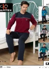 Kapitex 5817 Erkek Uzun Kol Düğme Yaka Pijama Takımı
