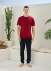 Kocabey 2090 Erkek Midi Yaka Pijama Takım