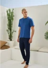 Kocabey 2207 Erkek Battal Midi Yaka Pijama Takım