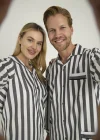 Kocabey 4007 Antrasit Gaffur & Gaffuriye Çizgili Poplin Çift Pijama Takımı