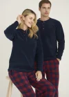 Kocabey 7304-K Kadın Midi Yaka Pijama Takım
