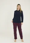 Kocabey 7304-K Kadın Midi Yaka Pijama Takım