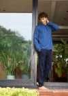 Kocabey 9133  Erkek Midi Yaka Uzun Kollu Pijama Takımı