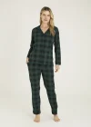 Kocabey 9209-K Kadın Apaj Yaka Pijama Takım
