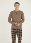 Kocabey 9221 Erkek Midi Yaka Pijama Takım