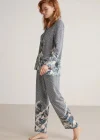Nautıca W617 Kadın Uzun Kollu Önden Düğmeli Pijama Takımı