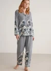 Nautıca W617 Kadın Uzun Kollu Önden Düğmeli Pijama Takımı