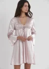 Pierre Cardin 6325 6lı Saten Gecelik Sabahlık Takım