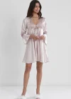 Pierre Cardin 6325 6lı Saten Gecelik Sabahlık Takım