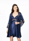 Pierre Cardin 6625 Kısa Gecelikli 6lı İpek Set