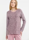 Sementa 76413 Rahat Kalıp Leopar Kombinli Pijama Takım