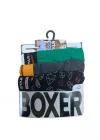 Star 105 Desenli Jakar Erkek 3lü Kemer Boxer