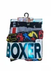 Star 105 Desenli Jakar Erkek 3lü Kemer Boxer