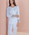 Espuar 757 Penye 3lü Sabahlık Pijama Takımı
