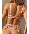 For Dreams 8415 Seksi Çiçekli Tasarım Jartiyer Takım