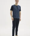Kocabey 2205 Erkek Battal Midi Yaka Pijama Takım