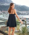 Aqua 26634 Kadın İp Askılı Dantelli Kısa Gecelik