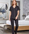 Aqua 25526-K Kadın Kısa Kol Önü Düğmeli Pijama Takım