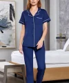 Aqua 25526-K Kadın Kısa Kol Önü Düğmeli Pijama Takım