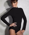 Doreanse 12407 Kadın Modal Yarım Balıkçı Yaka Uzun Kol Body