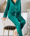 Freshness 2045 Saten Gömlek Yaka Patlı Pijama Takımı