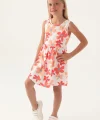 Roly Poly 3393-3 Kız Çocuk Çiçekli Elbise