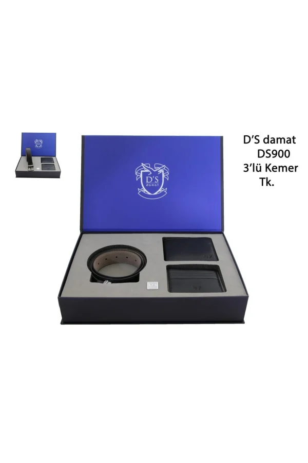DS Damat 902 3lü Deri Kemer Seti