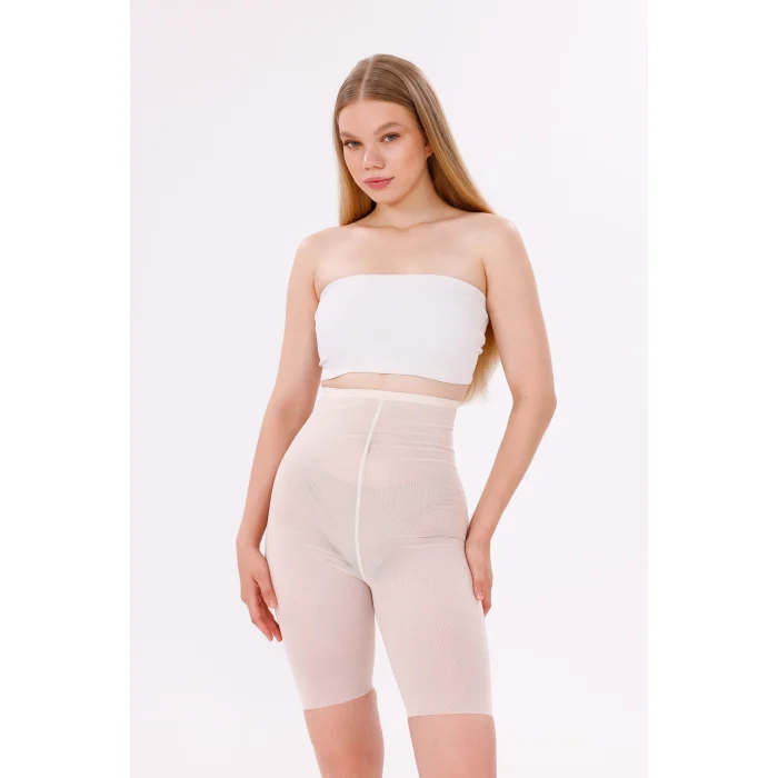 Freshness 0007 Lazer Kesim Tül Yüksek Bel Şort Korse